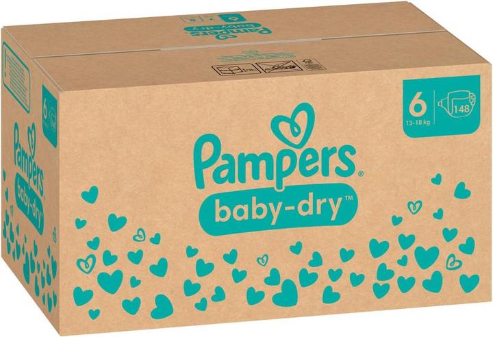 Immagine prodotto Pampers Baby-Dry (Dimensione 6, Pacco mensile, 148 Pezzo/i)