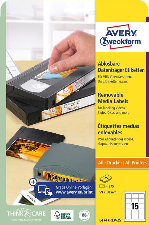 Produktbild Avery Etiketten für ZIP-Disketten