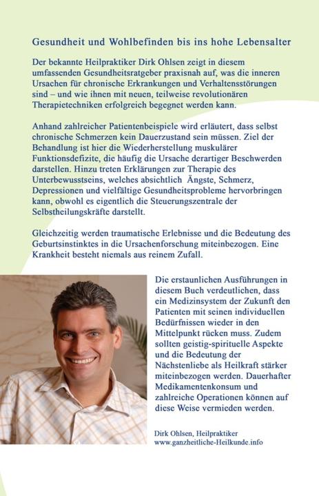 Produktbild Ohlsen:Ganzheitliche Heilkunde für Körp (Deutsch, Dirk Ohlsen, 2010)