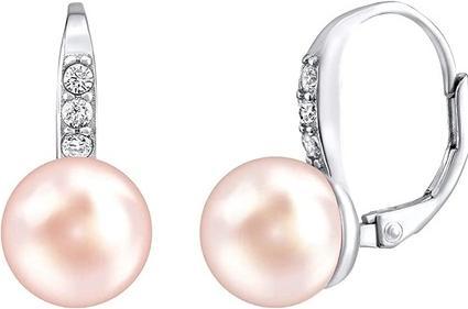 Actual product image Silvego CASSIDY silver earrings with pink natural pearl LPSP0639P