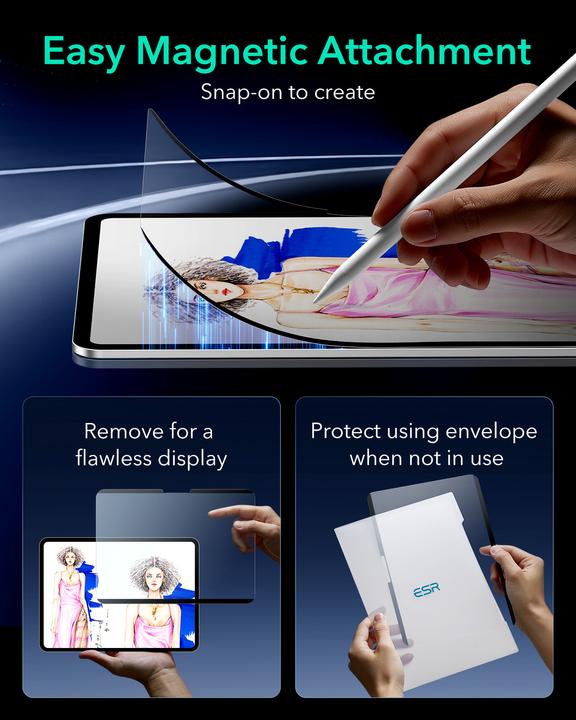 Productafbeelding ESR Paper-Feel Magnetic Screen (1 Stuk, iPad Pro 13 2024 (M4))