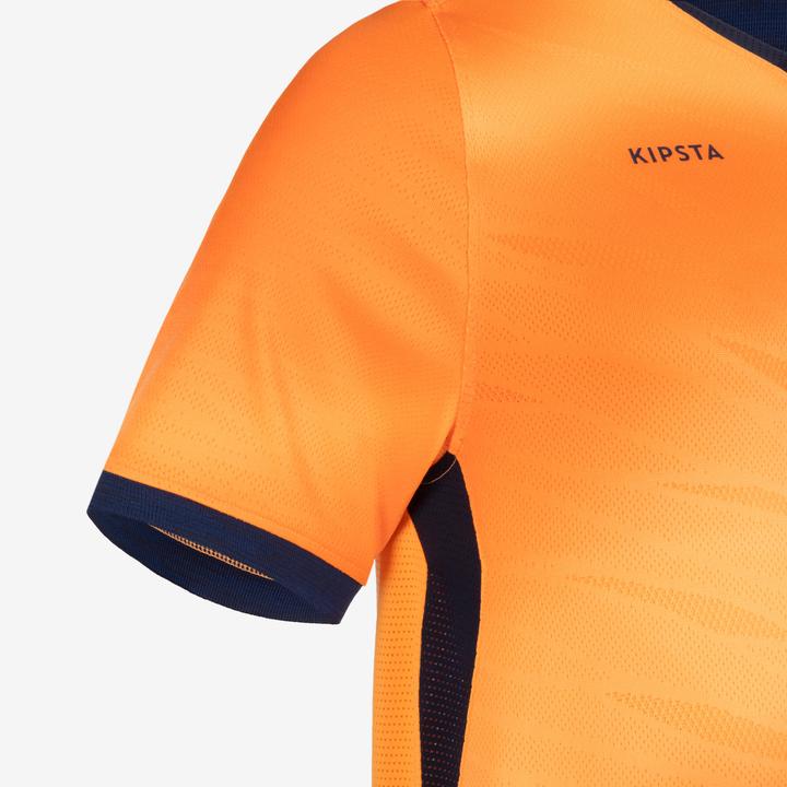Produktbild Kipsta Damen/Herren Fussball Trikot kurzarm - CLR orange/marineblau (XL)