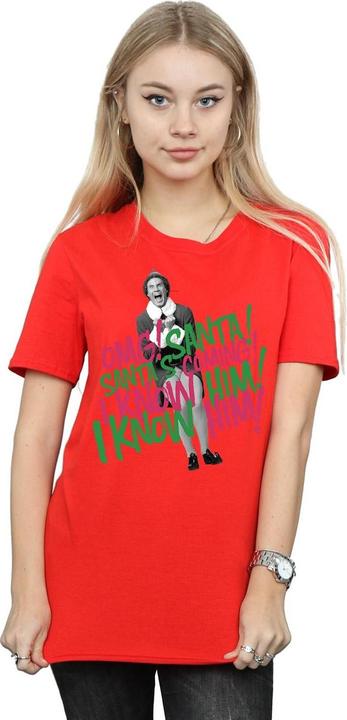 Immagine prodotto Elf Santa's Coming Maglietta Ampia Donna (M)