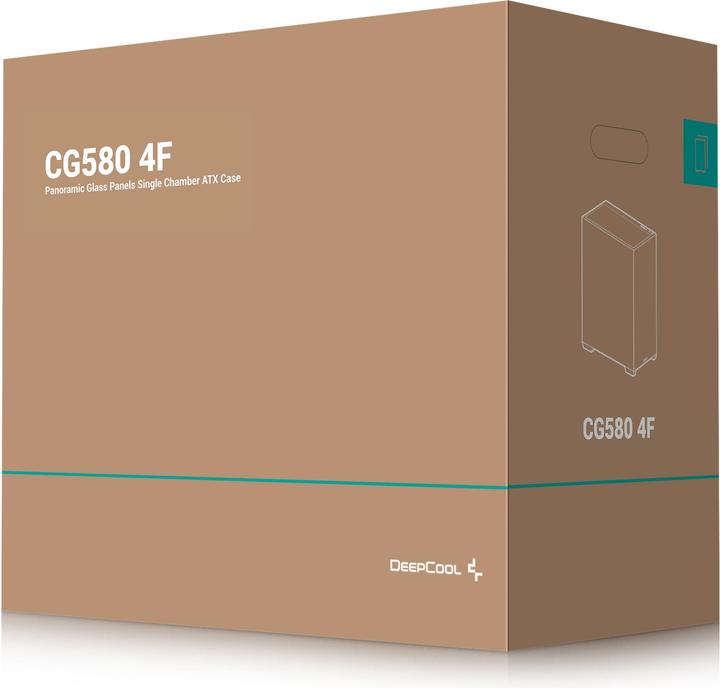 Produktbild NoName CG580 4F (schwarz, Tempered Glass x 2) (ATX, mATX, ITX)