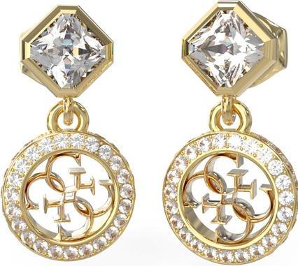 Actual product image Guess 4G Crush Gold Plated Drop Earrings JUBE04154JWYGT/U