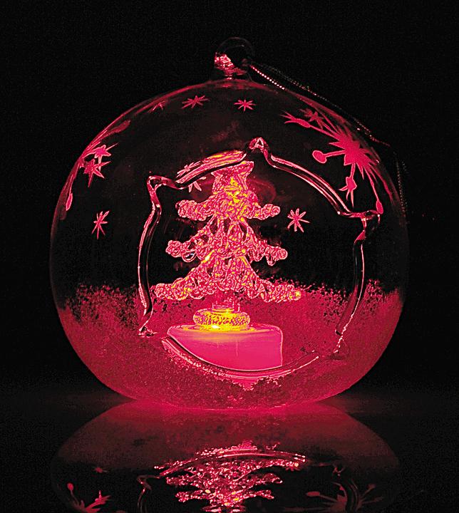 Actual product image Lunartec Mouth blown LED glass ornaments in ball shape, set of 2 (2 -part)