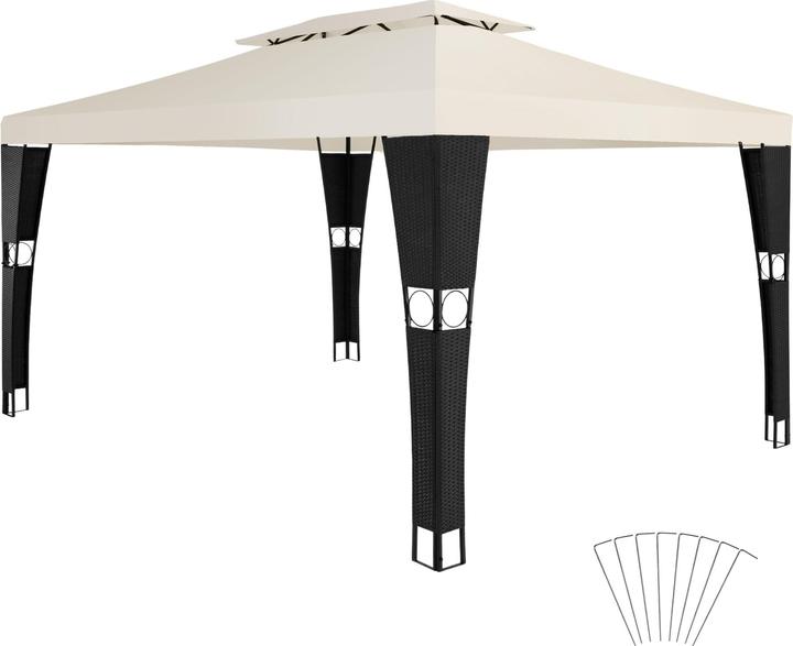Actual product image tectake Gazebo Mona 3x4m rattan (400 cm, 300 cm)