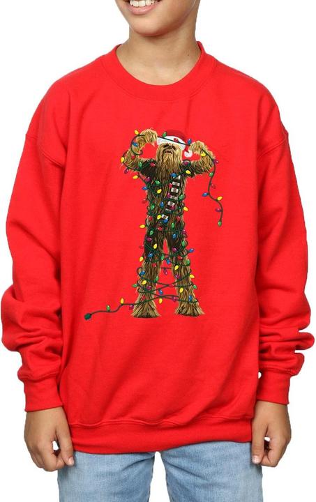 Actual product image Star Wars Boys Chewbacca Christmas Lights Sweatshirt (152, 158)