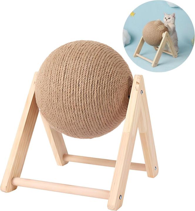 Produktbild Hermex Kratzball für Katzen Kratzspielzeug Katzenball Kratzkugel Katzenspielzeug (Kratzspielzeug Katze)