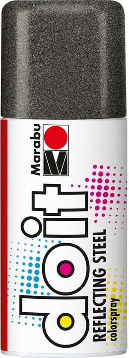 Magni Marabu 21077006575 - Do it Reflecting Steel, reflex schwarz, Colorspray auf Acrylbasis für funkelnde (Schwarz, 150 ml)