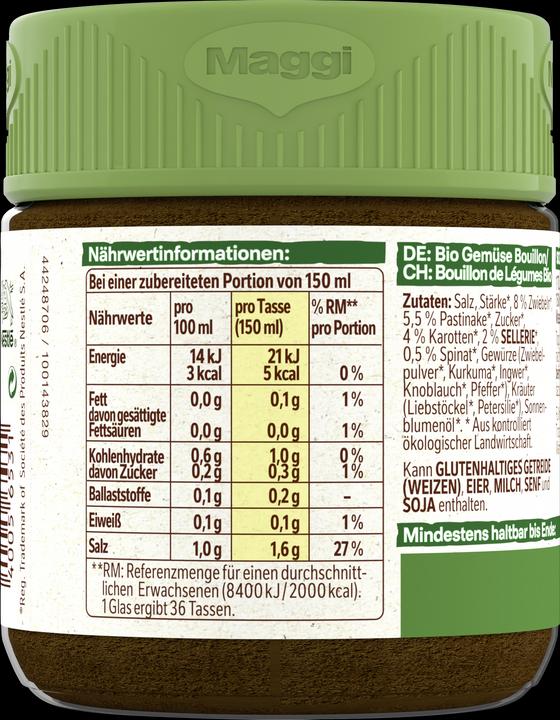 Produktbild Maggi Bio Gemüse Bouillon im Glas, Ergibt 5,5 L (5500 ml)