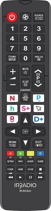 Actual product image Irradio Dedicated remote control compatible with all SAMSUNG TVs and SMART TVs, Mod. IR-RCSA+