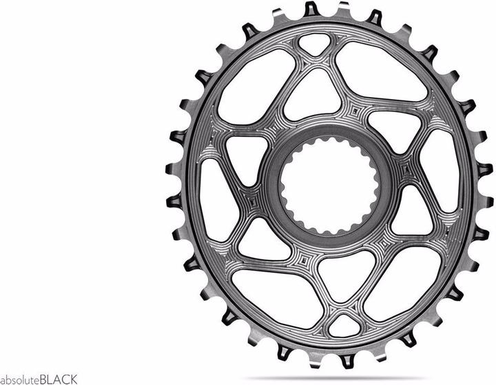 Actual product image AbsoluteBLACK aBLACK MTB OVAL Shimano DIRECT MOUNT for HG+ 12-speed N/W chain GREY grey (28)