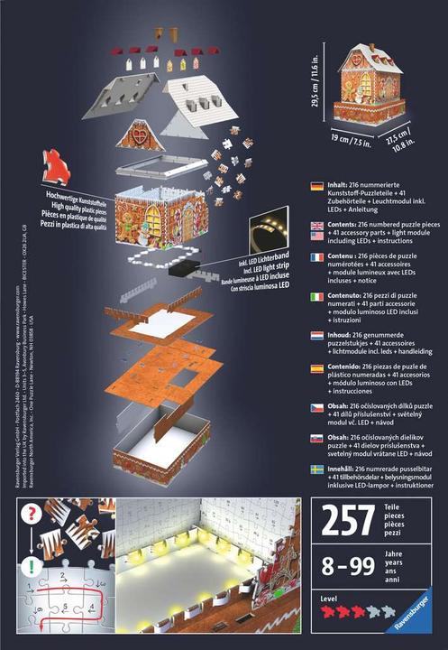 Immagine prodotto Ravensburger Casa di pan di zenzero di notte (216 pezzi)