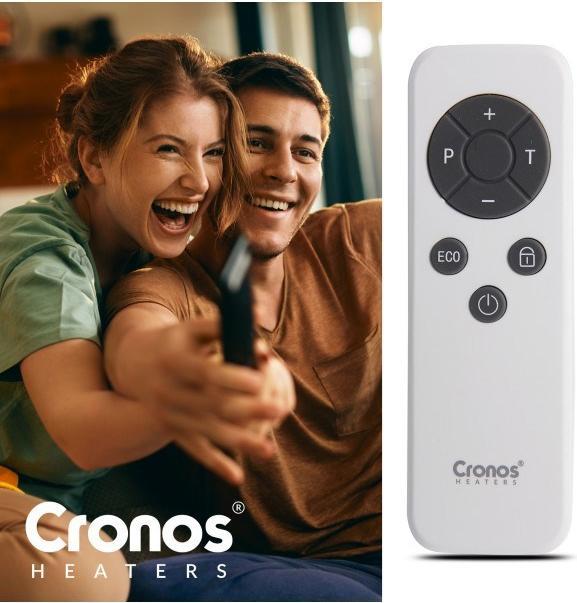 Actual product image Cronos Synthelith Pro CRP-770TWP 770W grey infrared heater with WiFi and remote control (770 W)