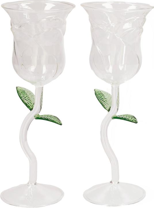Image du produit Mikamax Set de verres à vin rose (20 cl, 2 Verres, Verres à vin rouge)