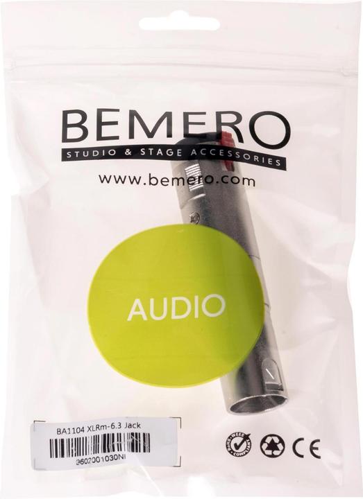 Produktbild Bemero XLR-Klinken Adapter BA1104 (Klinkenadapter)