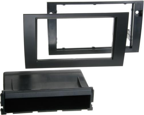 Actual product image ACV 281320-12-1 | Radio panel Audi A4 (B6 & B7) / Seat Exeo (3R), black (2 DIN with storage compartment)