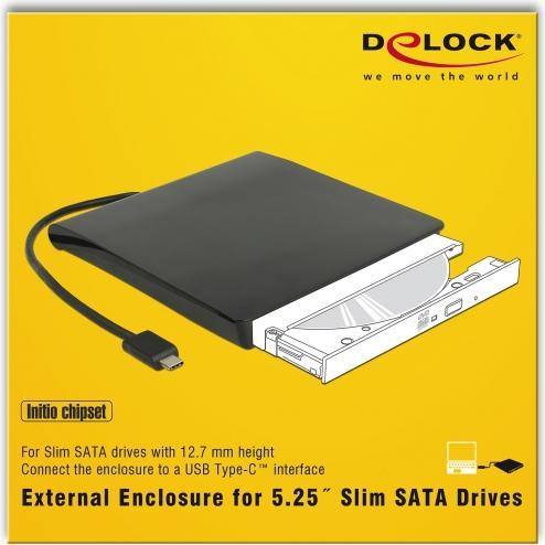 Produktbild Delock Gehäuse für 5.25″ Slim SATA Laufwerke (5.25")
