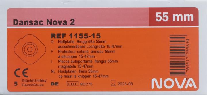 Produktbild Dansac Basisplatte 15-47mm (5 Stück, 990 ml, 124 g)