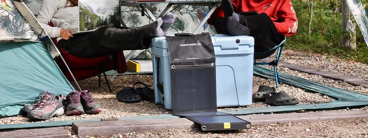 Immagine prodotto Powertraveller Caricabatterie solare Falcon 40 con 2x USB tipo A e 1x output DC (40 W, 0.91 kg)