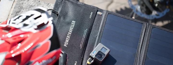 Produktbild Powertraveller Solarladegerät Falcon 21 mit 1x USB-A und 1x DC-Output (21 W, 0.47 kg)