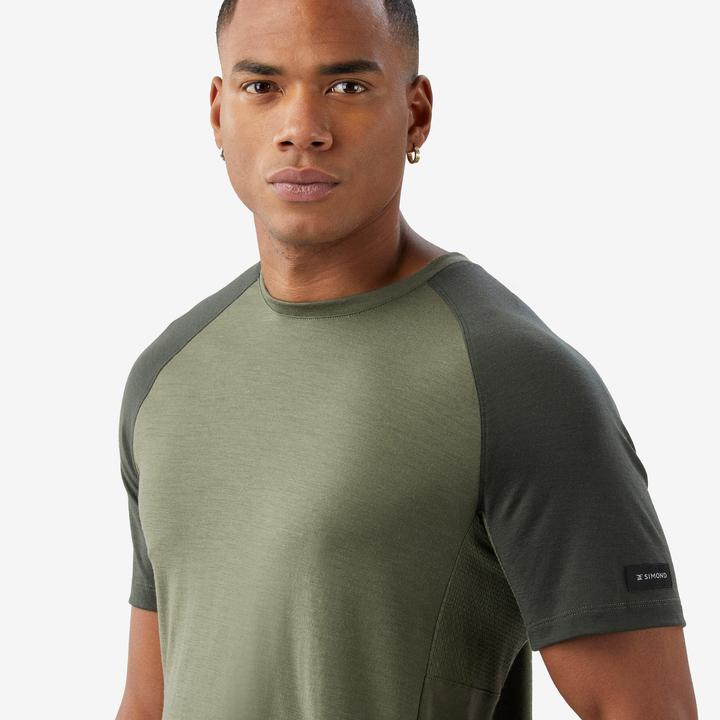Image du produit Forclaz T-shirt manches courtes en laine mérinos homme, Merino Resist kaki (XXL)