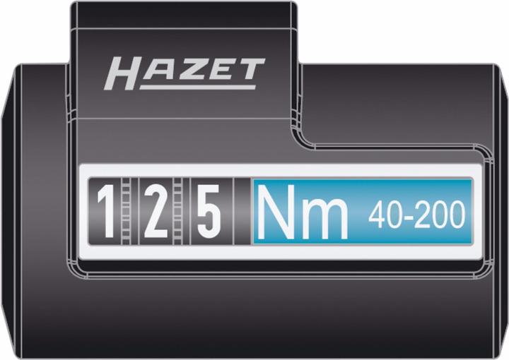Produktbild HAZET Drehmomentschlüssel 5122-2CLT ∙ Nm min-max: 40 - 200 Nm ∙ Toleranz: 4% ∙ Vierkant 12,5 mm (1/… (1/2", 40 Nm, 200 Nm)