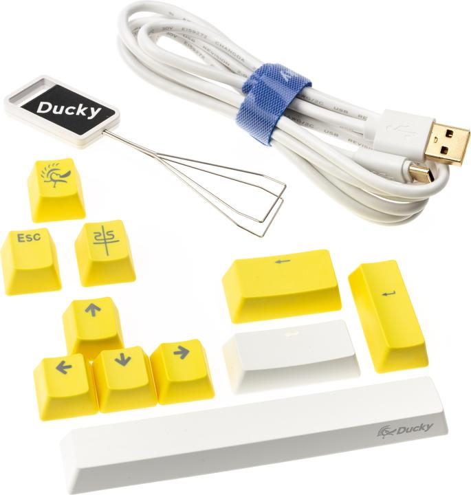 Image du produit Ducky One 2 Pro Mini White Edition Clavier de jeu, RGB LED - Cherry Red (US) (ING. Int., Filaire)