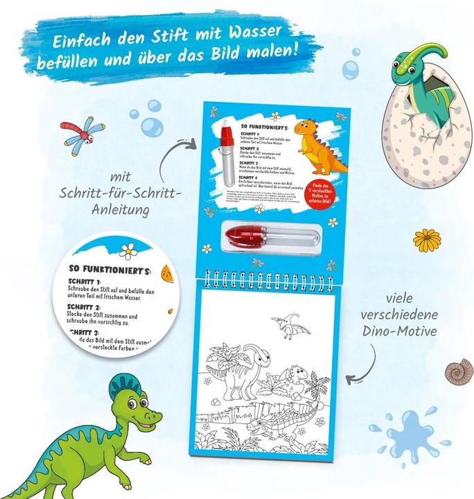 Actual product image Water Colouring Fun with Magic Pen Dinosaur