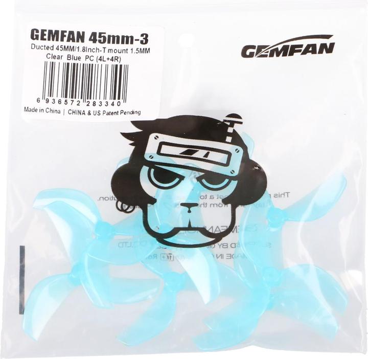 Image du produit BetaFPV Hélice tripale Gemfan 45mm bleue | Hélice de drone | 8 pcs.
