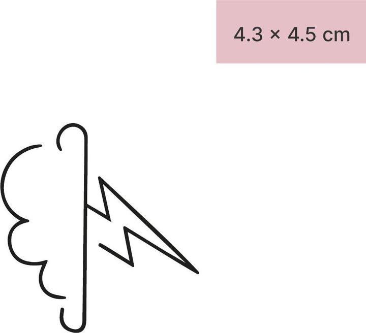 Actual product image minink Temporary tattoo - Thunderstorm