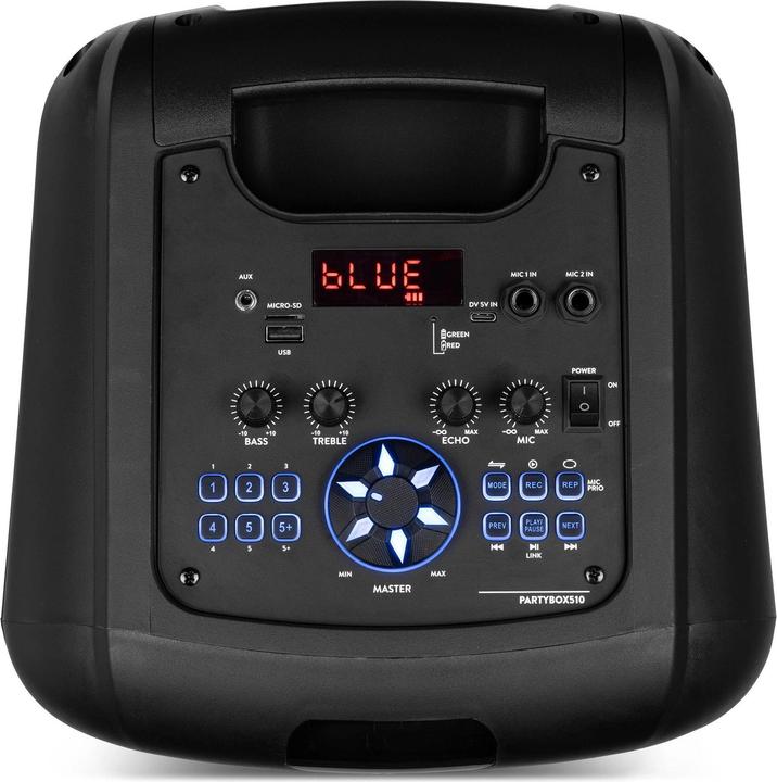 Image du produit Fenton Party Speaker - Track510 party box met Bluetooth en lichteffecten - Met (6 h, Fonctionnement sur secteur, Fonctionnement sur batterie)