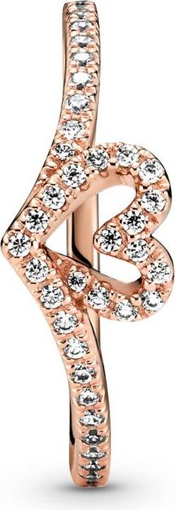 Actual product image Pandora Rose Heart and Wishbone Ring (52)