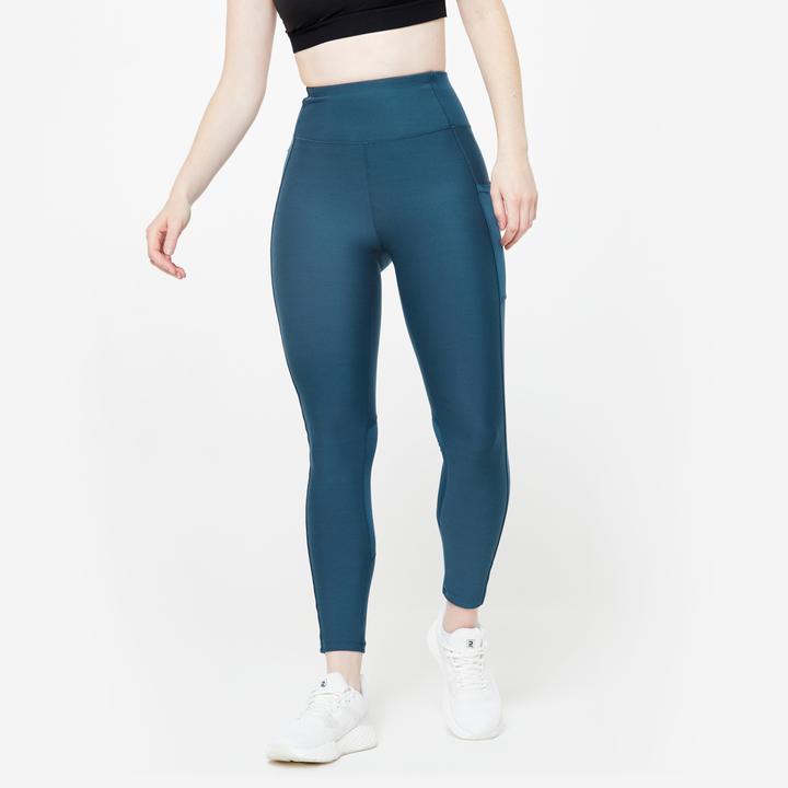Image du produit Domyos leggings sport femme poche téléphone taille haute - bleu (W26/L30)