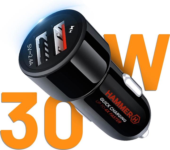 Immagine prodotto Hammer Fitness Supporto per auto + caricatore per accendisigari