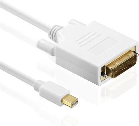 HDgear Cavo da Mini DisplayPort a DVI, bianco, 1,5m (1.50 m, DisplayPort, DVI)