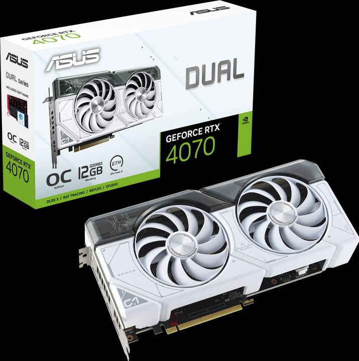 Actual product image ASUS Dual GeForce RTX 4070 White OC Edition (12 GB)