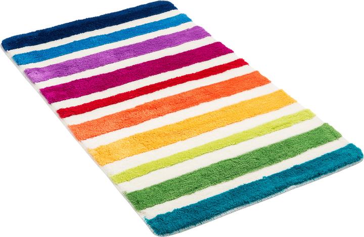 Pacific Tapis de bain Stripes multicolore (55 x 55 cm)