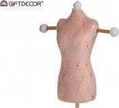 Image du produit Giftdecor porte-bijoux mannequin velours décoration rose r