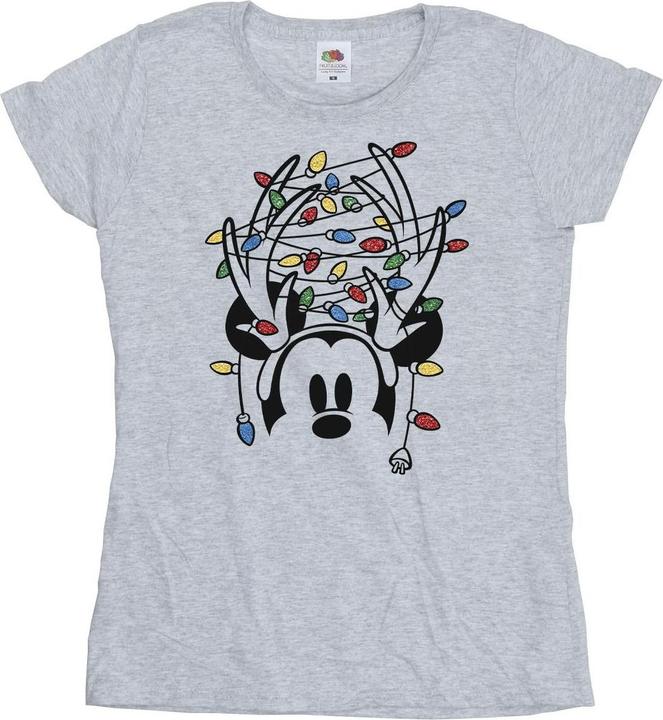 Image du produit Disney - T-shirt MICKEY MOUSE CHRISTMAS HEAD LIGHTS - Femme (M)