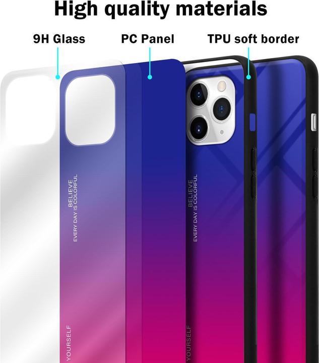 Productafbeelding Cadorabo TPU 2 kleuren glasdekking (Apple iPhone 11 Pro Max)