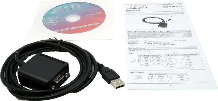 Image du produit Exsys USB 1.1 à RS232 (1.80 m)