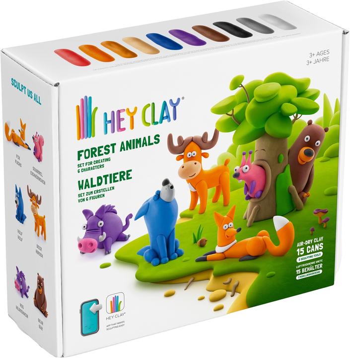 Actual product image Tomy Hey Clay Forest Animals Large Set (15 tins+tools)