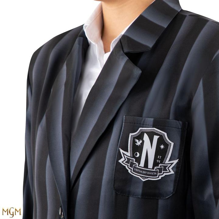 Produktbild Cinereplicas Wednesday Jacke Nevermore Academy black Striped Blazer Grösse S (S)