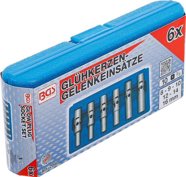 Immagine prodotto BGS Set di chiavi universali per candelette, esagono attacco quadro 10 mm (3/8") SW 8...