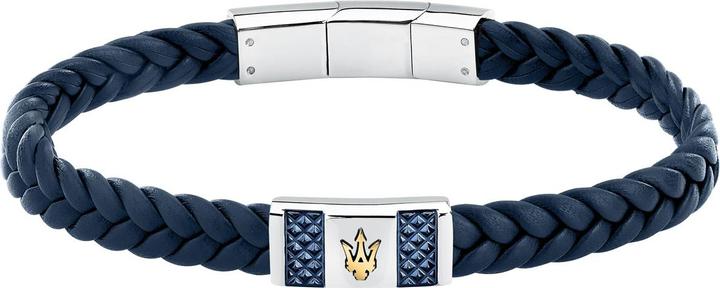 Maserati Armband (19 cm, Edelstahl, Leder)