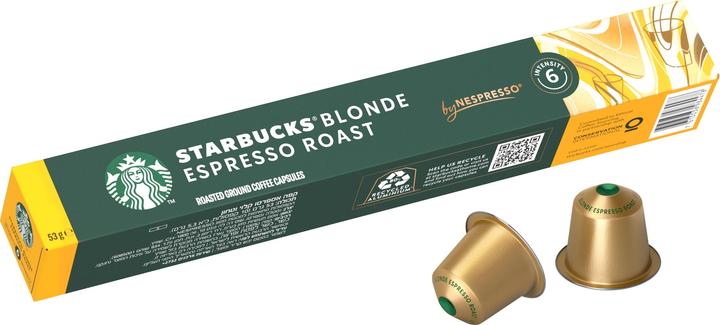 Image du produit Starbucks Blonde Espresso Roast by Nespresso Blonde Roasts (10 x Port.)