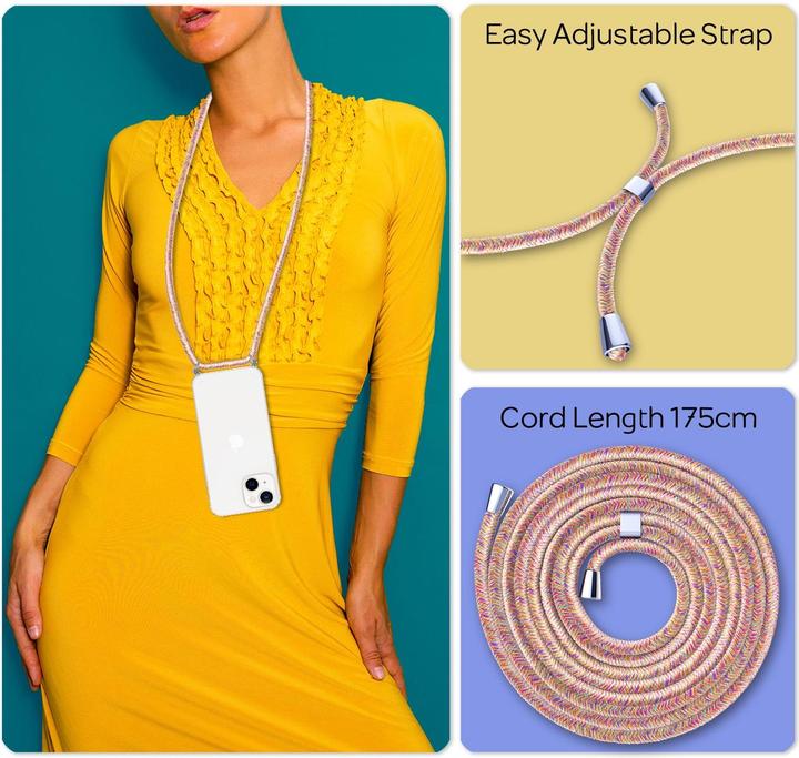 Actual product image Nalia Clear cover with chain to hang around