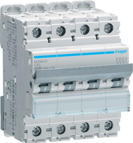 Hager HAG NCN440 Leitungsschutzschalter 4P 10kA C-40A 4M